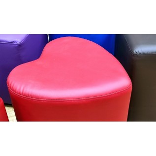 Пуфик-банкетка для примерки обуви (червоне серце)